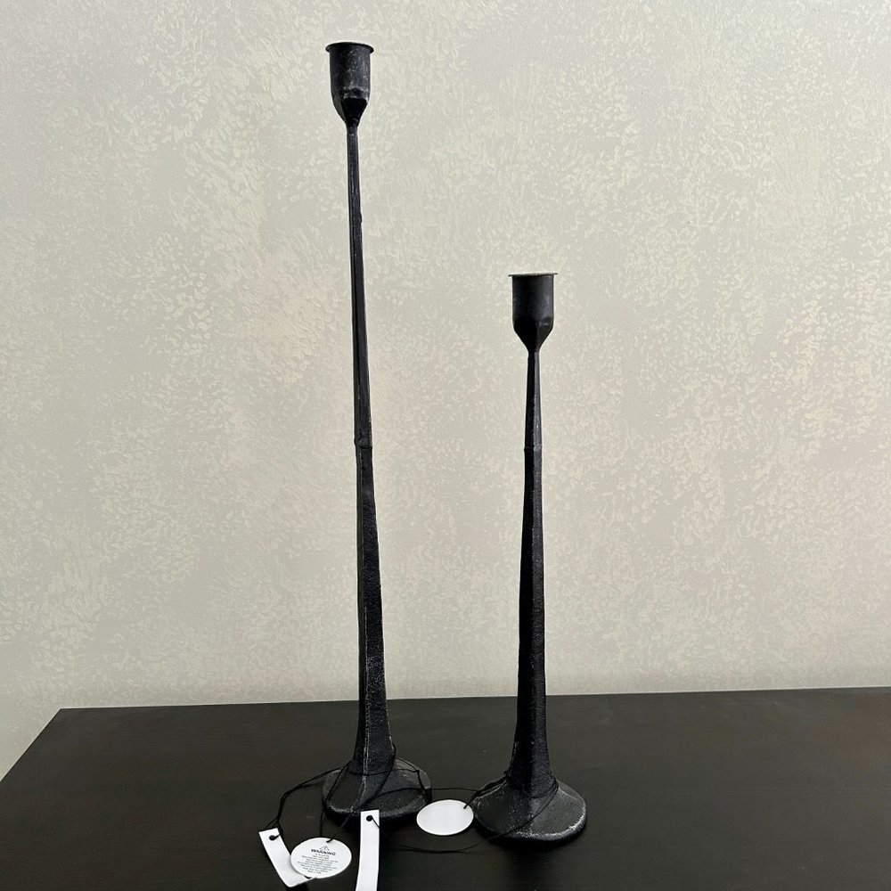 NWT Magnolia Black Iron Taper Holders